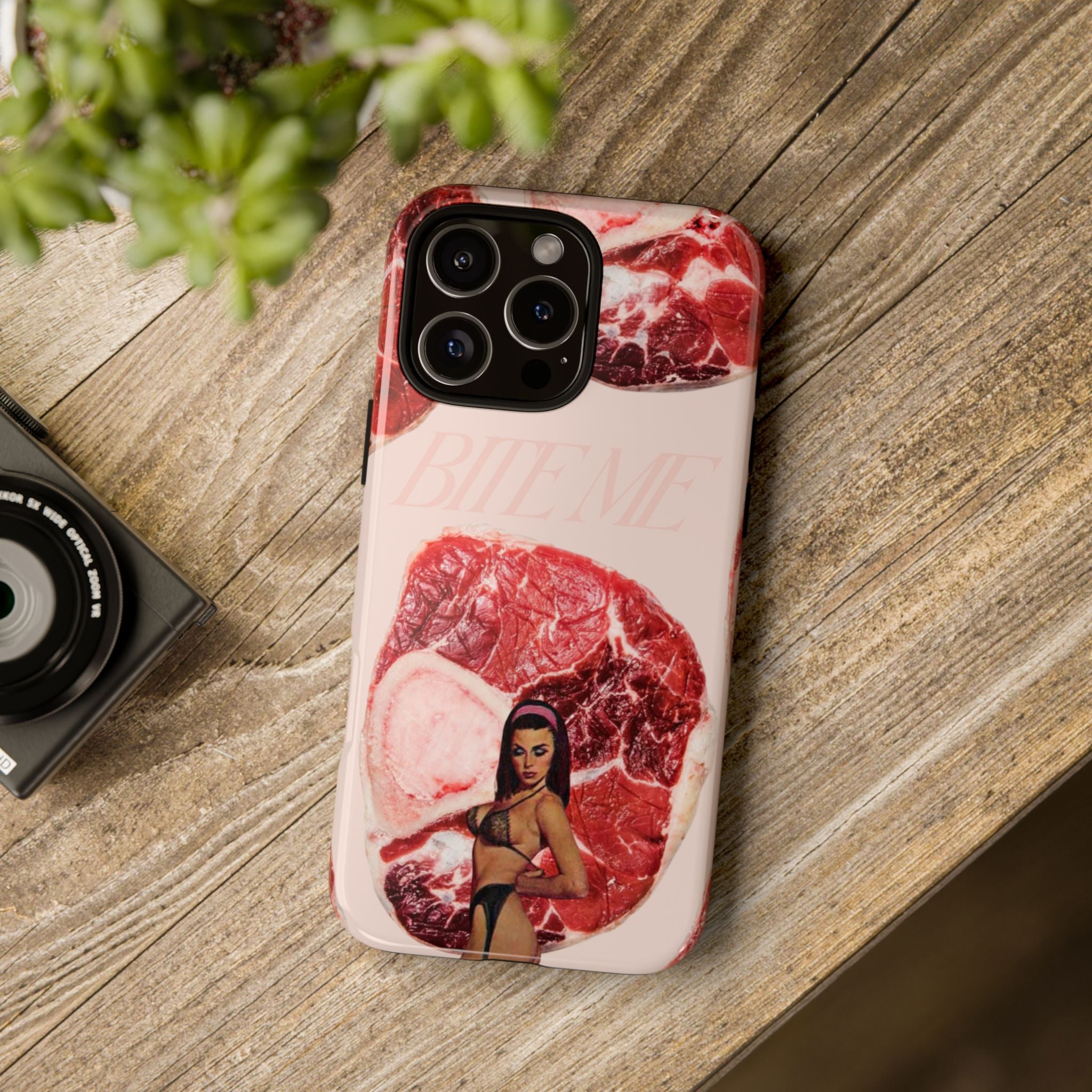 Bite Me | Collage Art Tough Phone Case - Tessa Anne Creative
