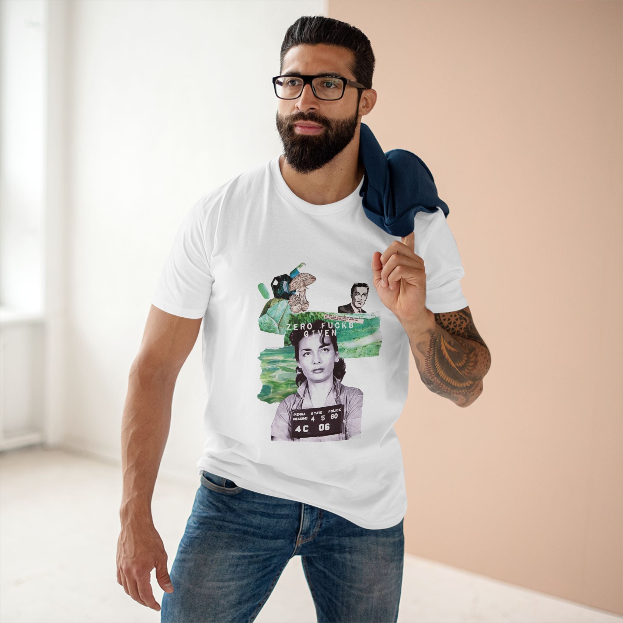 Badass Bitch 4 | Vintage Style Collage Retro Graphic Adult T-Shirt - Tessa Anne Creative