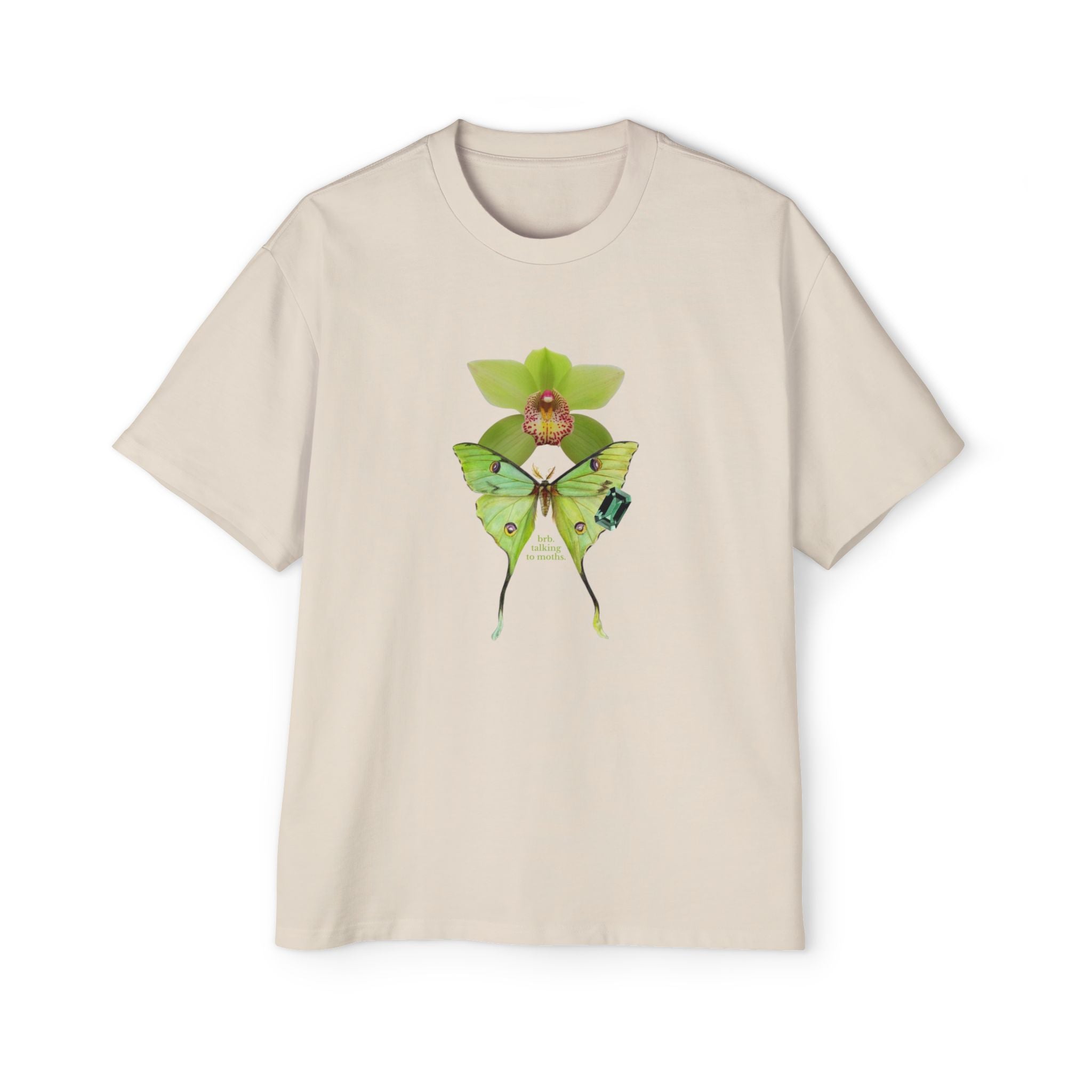 BRB. Talking to Moths | Oversized T-Shirt - Tessa Anne Creative