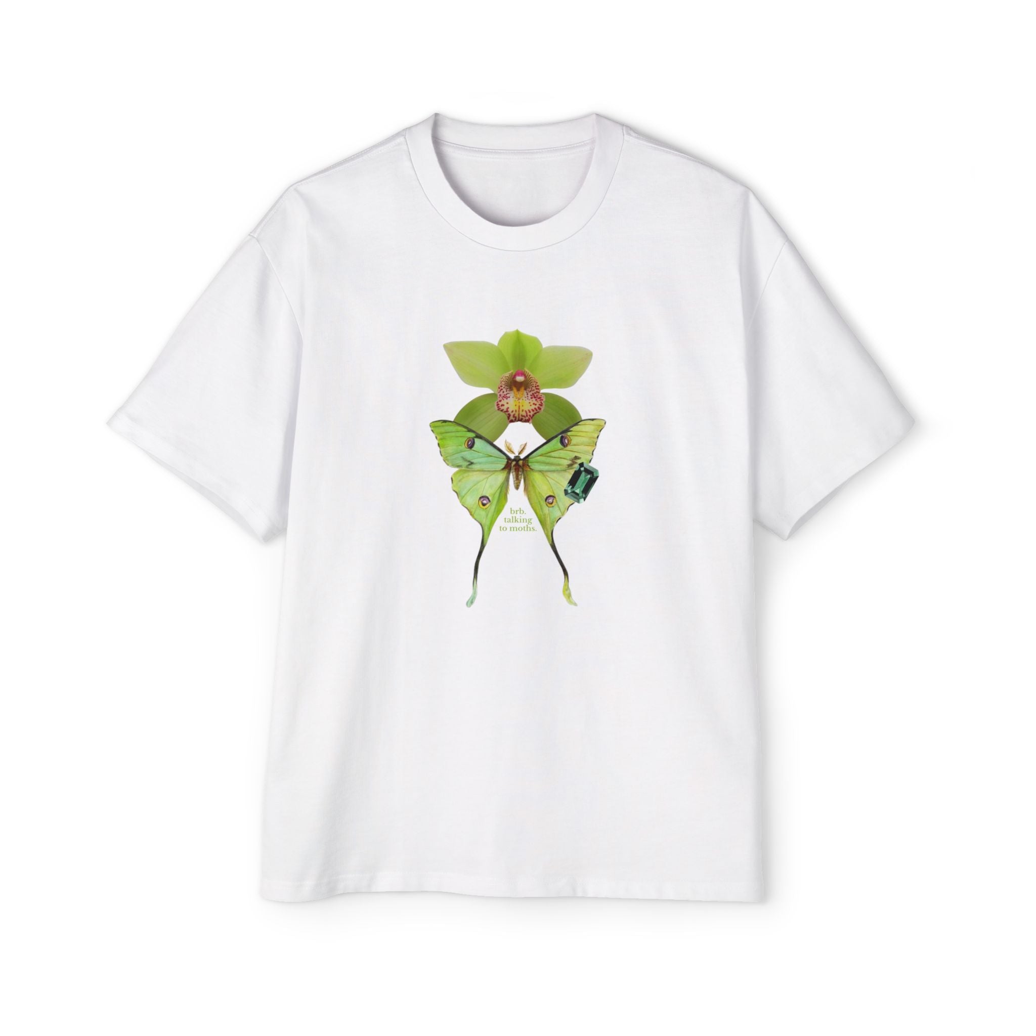 BRB. Talking to Moths | Oversized T-Shirt - Tessa Anne Creative