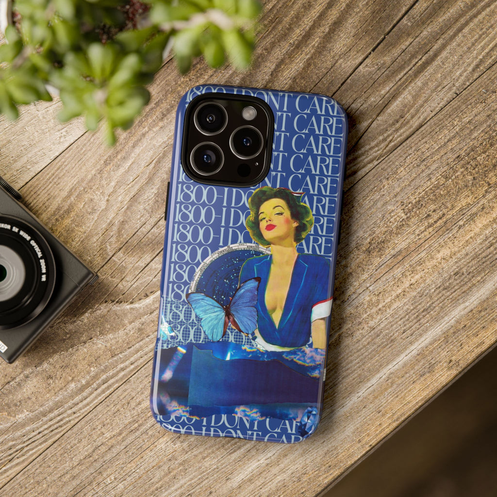 1800 - I Don't Care | Collage Art Tough Phone Case - Tessa Anne Creative