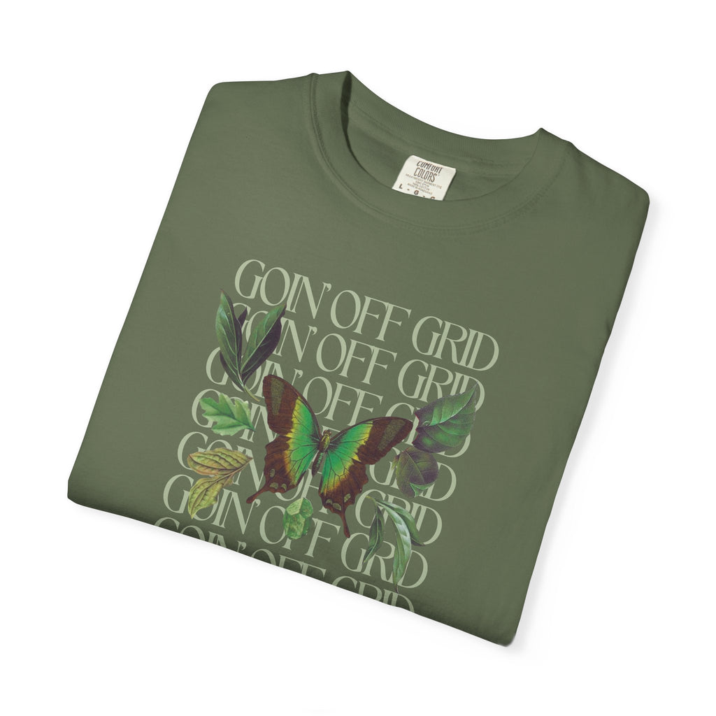 Going Off Grid | Unisex Garment - Dyed T-shirt - Tessa Anne Creative