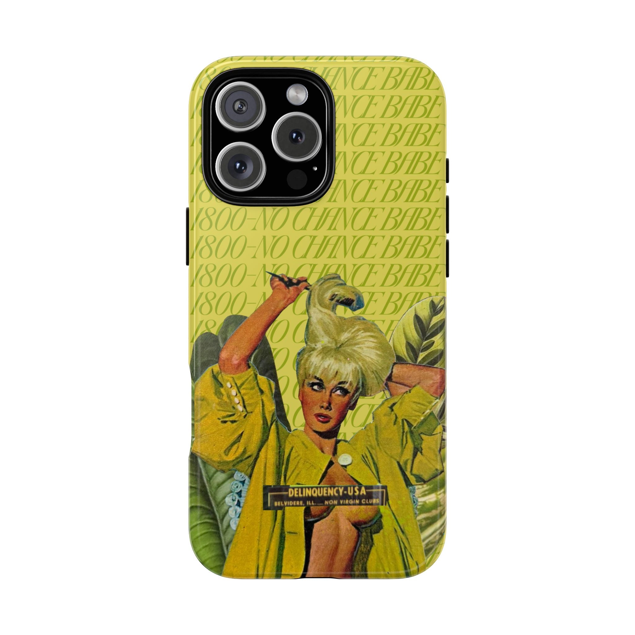 1800 - No Chance Babe | Collage Art Tough Phone Case - Tessa Anne Creative