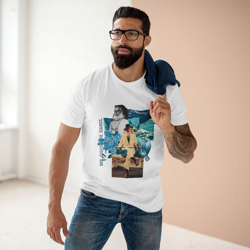 BRB. Seeking the Source | Vintage Style Collage Retro Graphic Adult T-Shirt - Tessa Anne Creative
