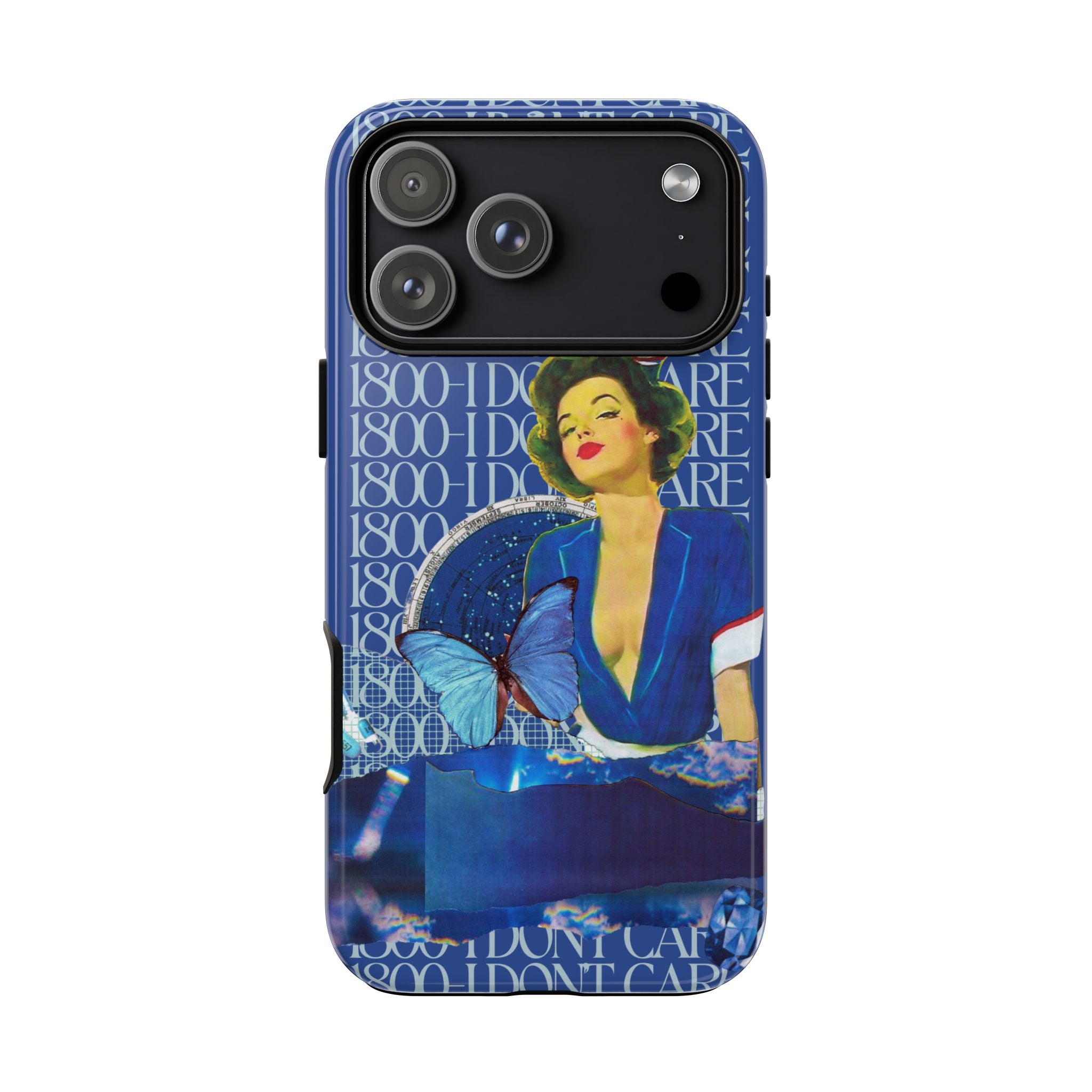 1800 - I Don't Care | Collage Art Tough Phone Case - Tessa Anne Creative