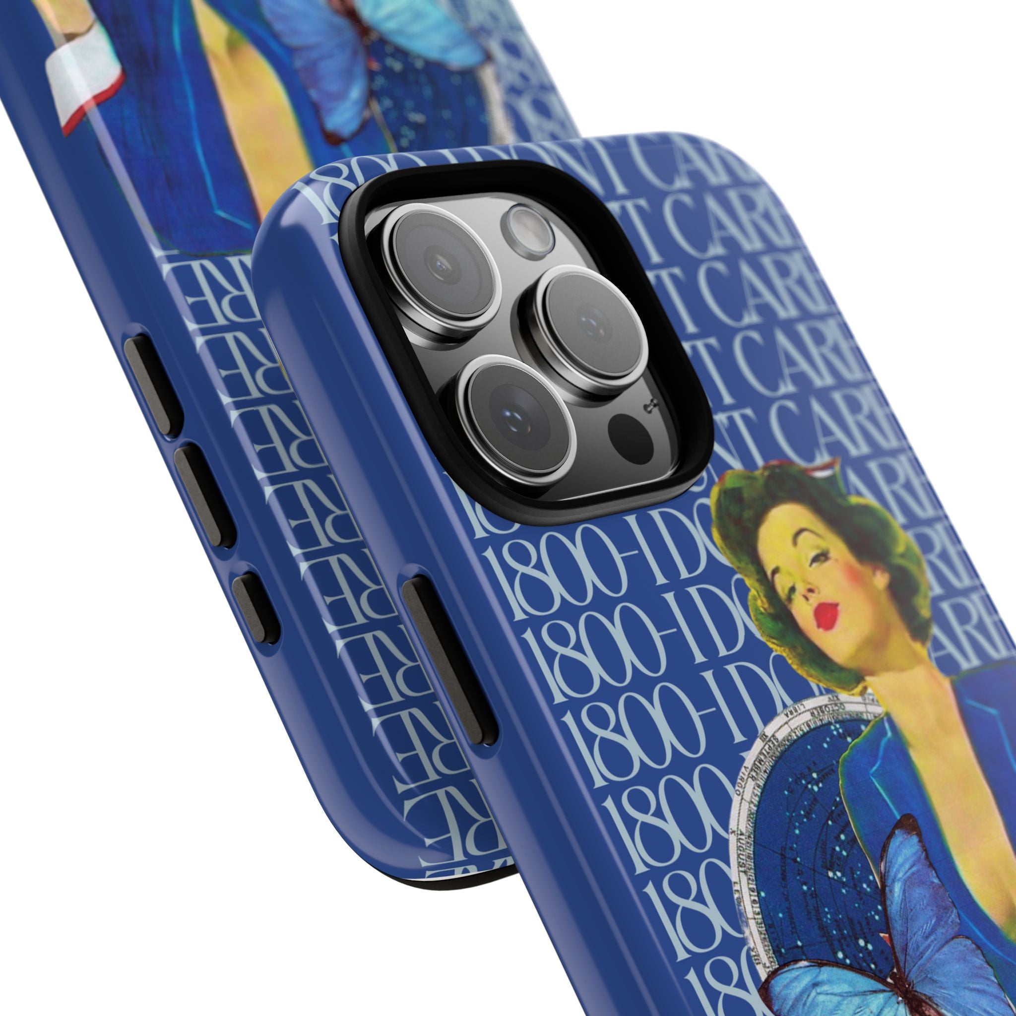 1800 - I Don't Care | Collage Art Tough Phone Case - Tessa Anne Creative