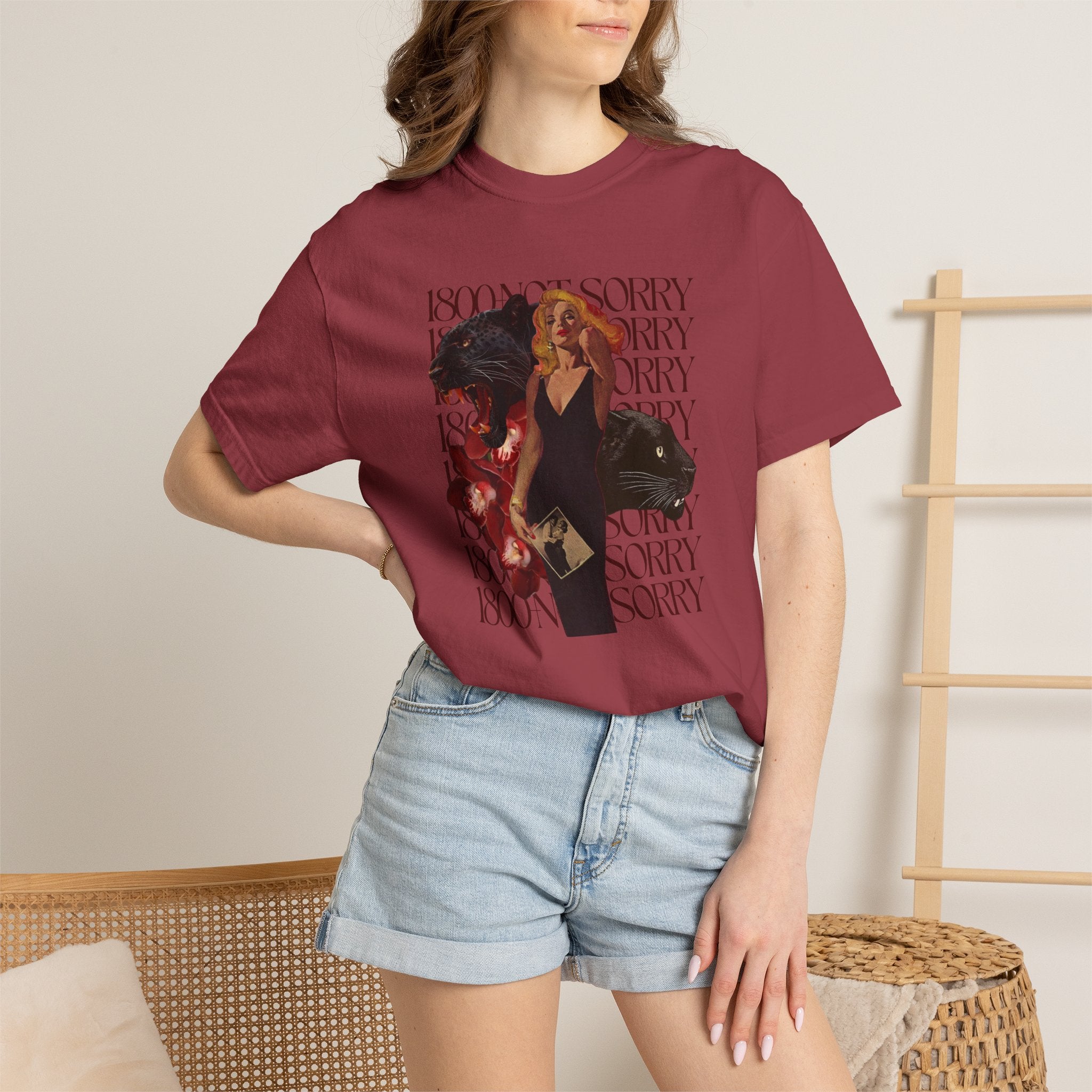 1800 - Not Sorry | Unisex Garment - Dyed T-shirt - Tessa Anne Creative