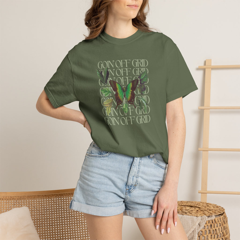 Going Off Grid | Unisex Garment - Dyed T-shirt - Tessa Anne Creative