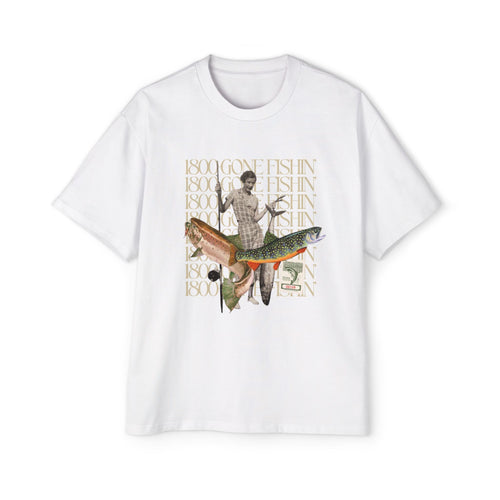 1800 GONE FISHING Oversized T-Shirt - Tessa Anne Creative