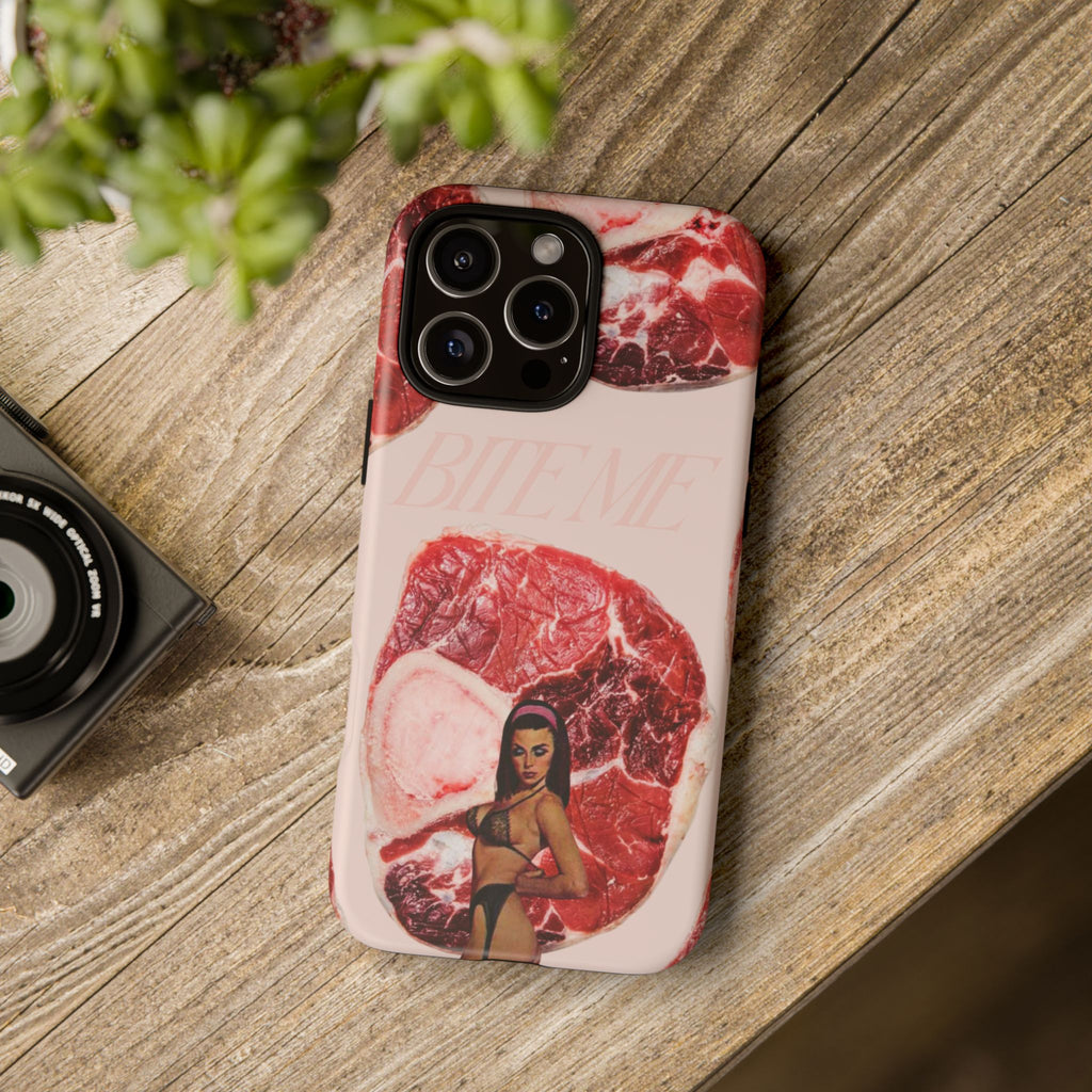 Bite Me | Collage Art Tough Phone Case - Tessa Anne Creative