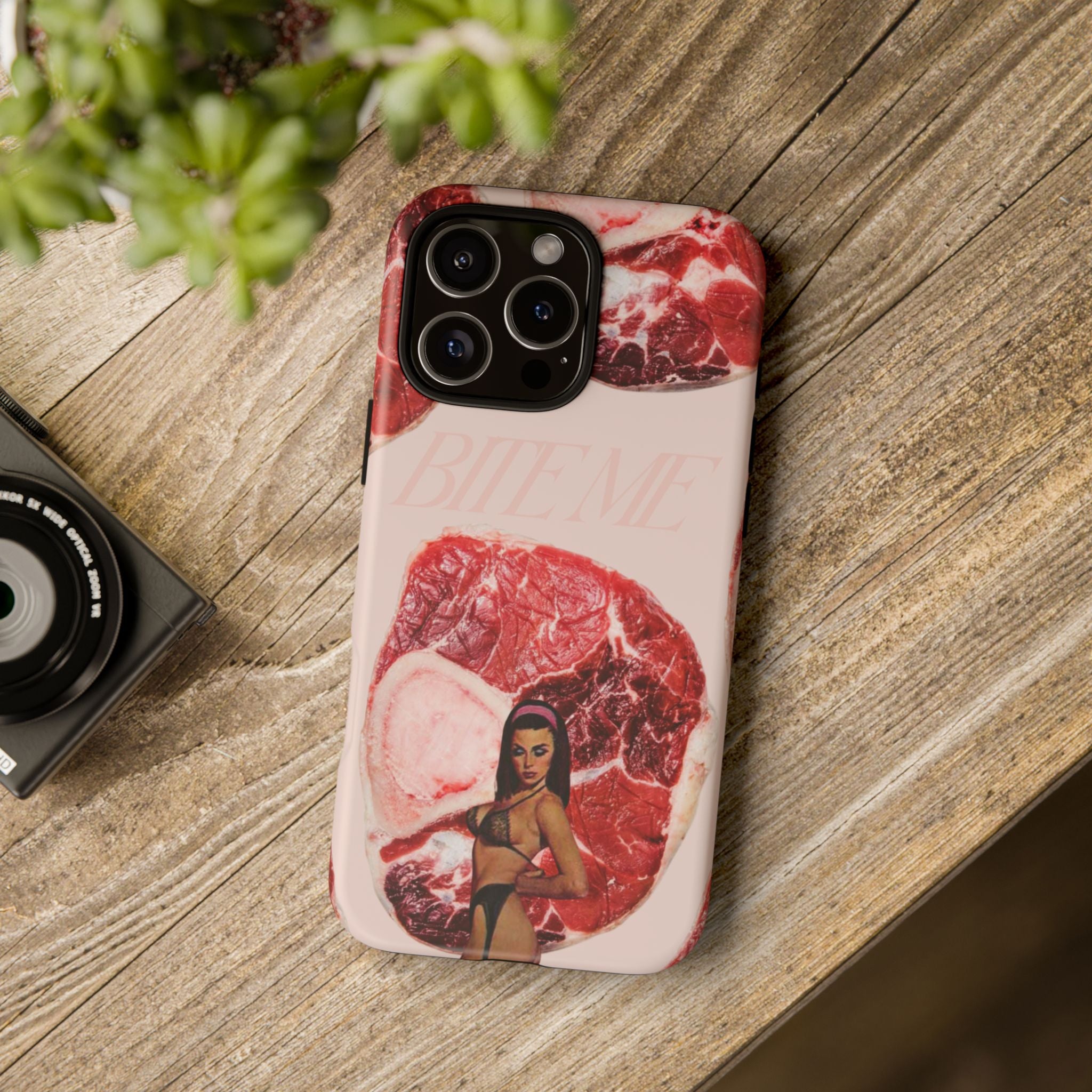 Bite Me | Collage Art Tough Phone Case - Tessa Anne Creative