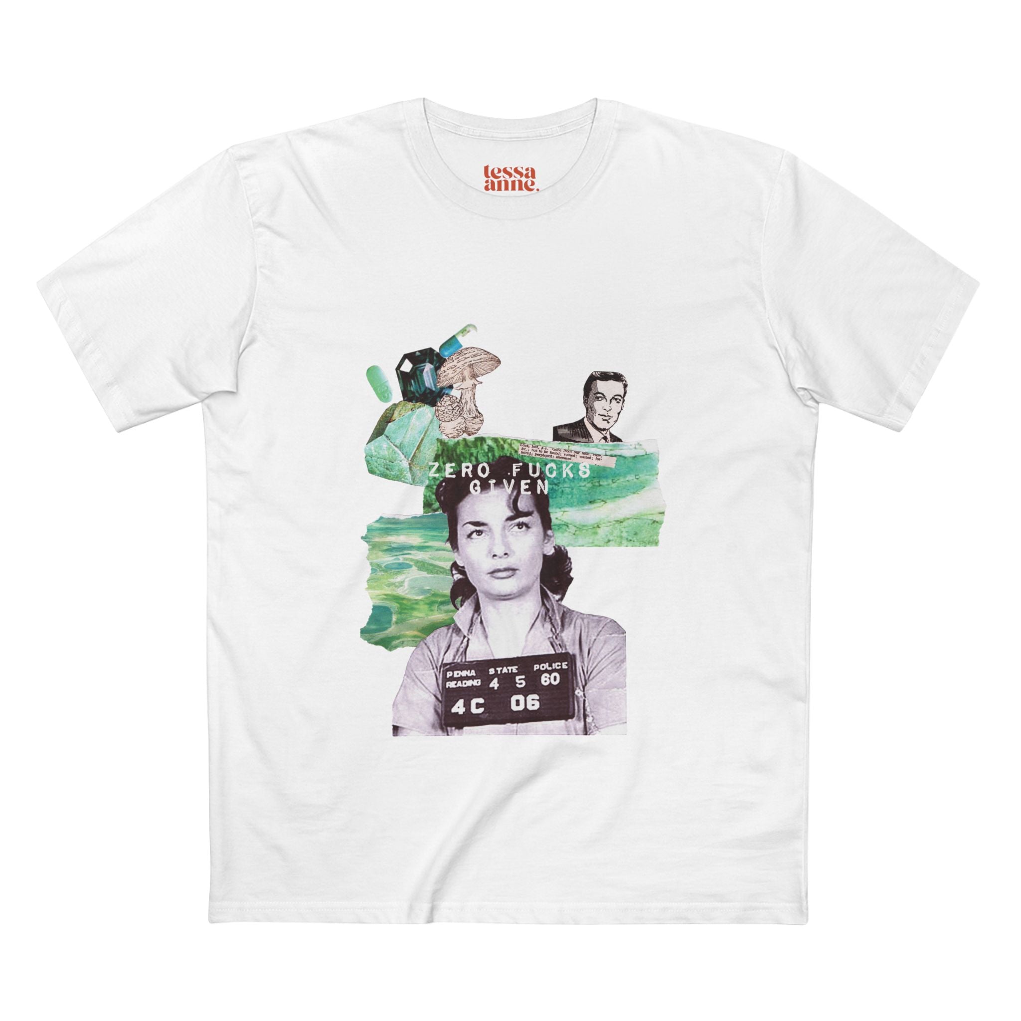 Badass Bitch 4 | Vintage Style Collage Retro Graphic Adult T-Shirt - Tessa Anne Creative