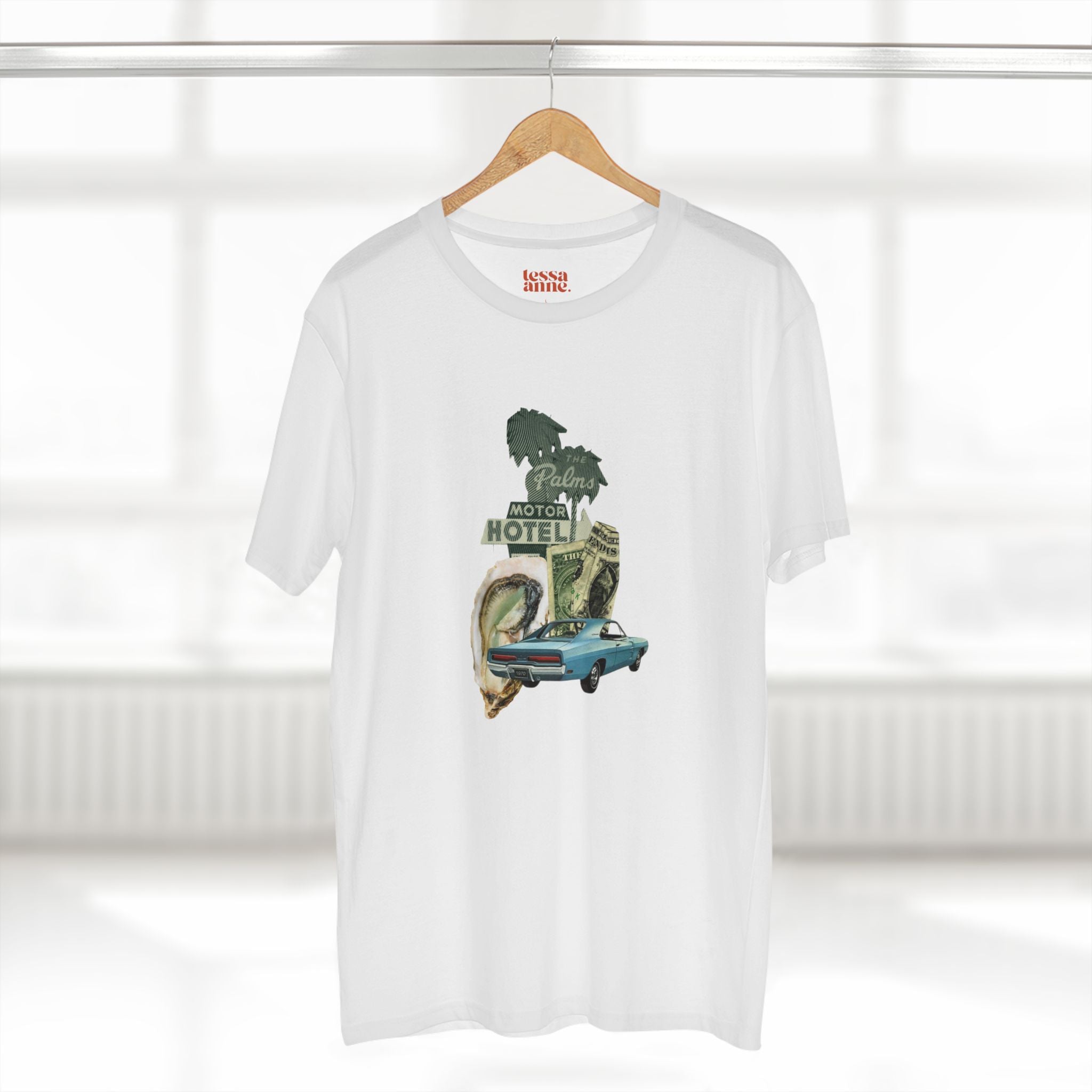 Meet Me At The Palms | Vintage Style Collage Retro Graphic Adult T-Shirt - Tessa Anne Creative