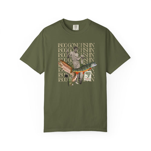 1800 GONE FISHING | Unisex Garment - Dyed T-shirt - Tessa Anne Creative