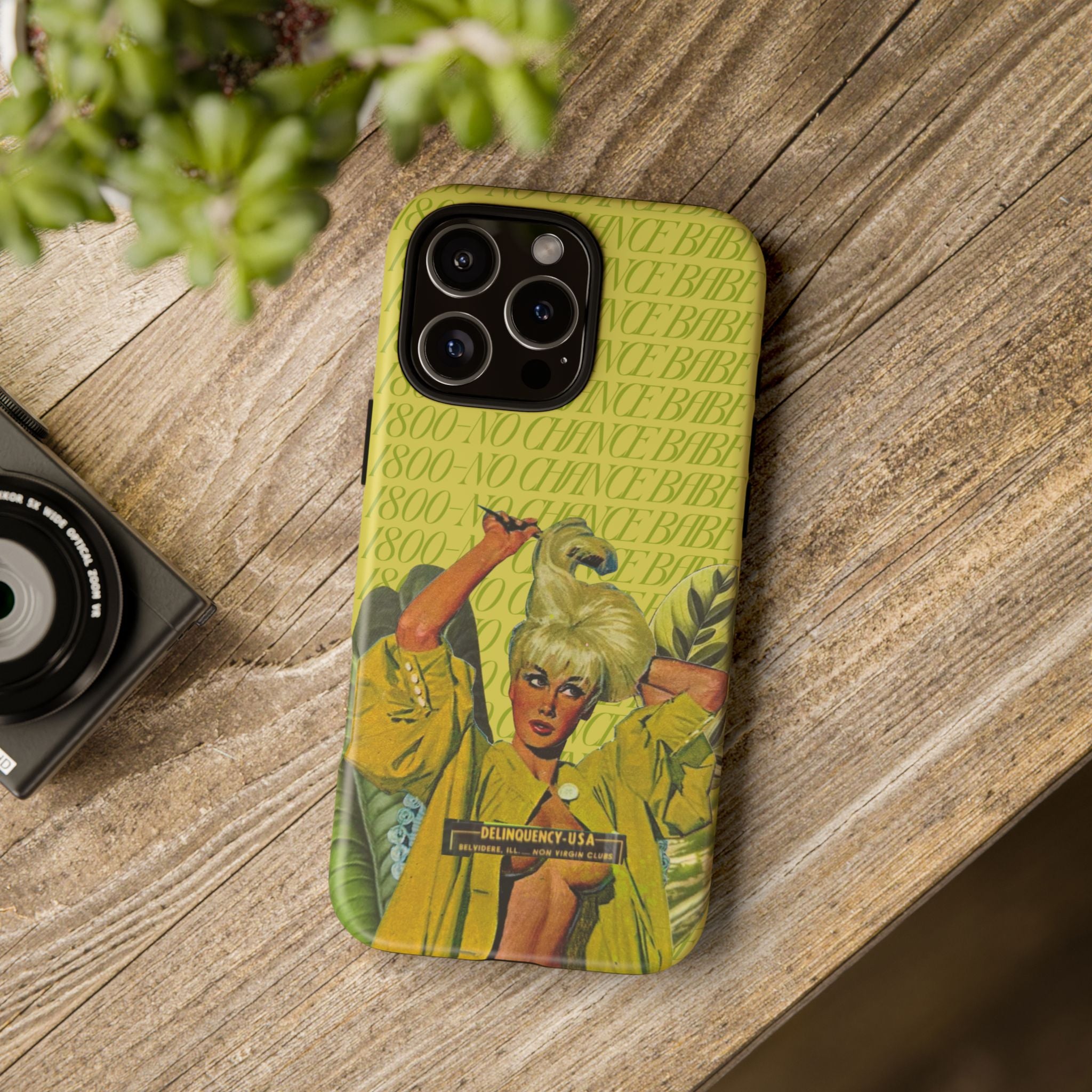 1800 - No Chance Babe | Collage Art Tough Phone Case - Tessa Anne Creative