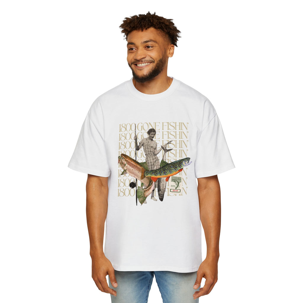1800 GONE FISHING Oversized T-Shirt - Tessa Anne Creative