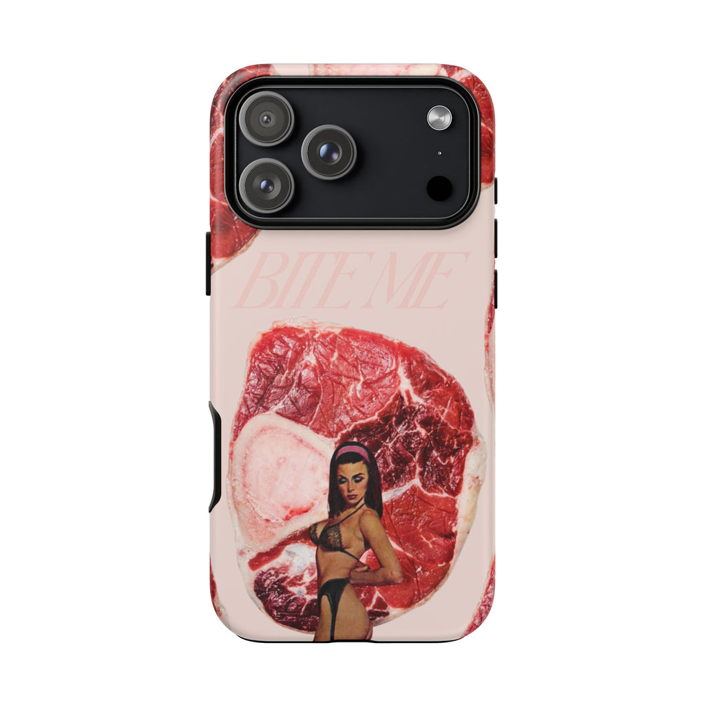 Bite Me | Collage Art Tough Phone Case - Tessa Anne Creative