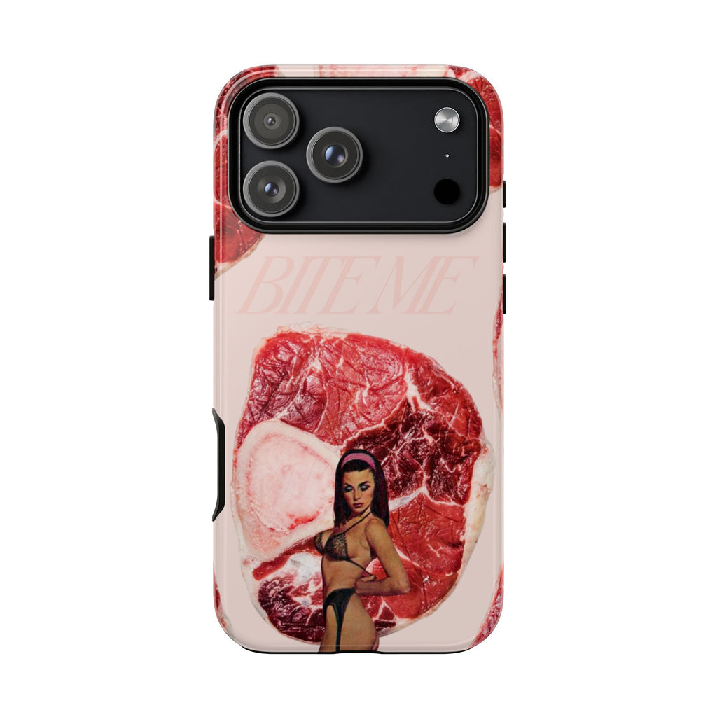 Bite Me | Collage Art Tough Phone Case - Tessa Anne Creative
