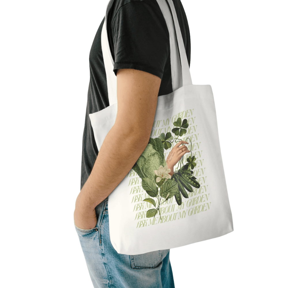 Ask Me About My Garden Cotton Tote Bag - Tessa Anne Creative