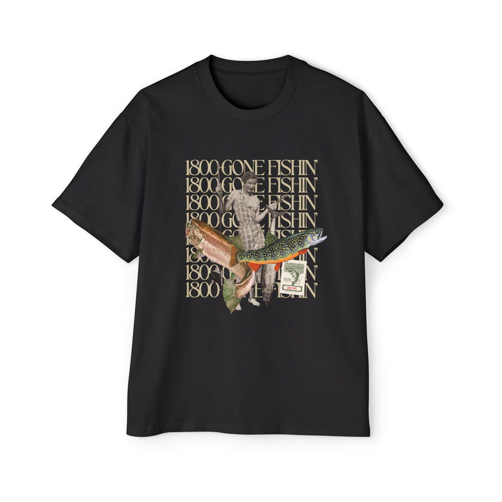 1800 GONE FISHING Oversized T-Shirt - Tessa Anne Creative