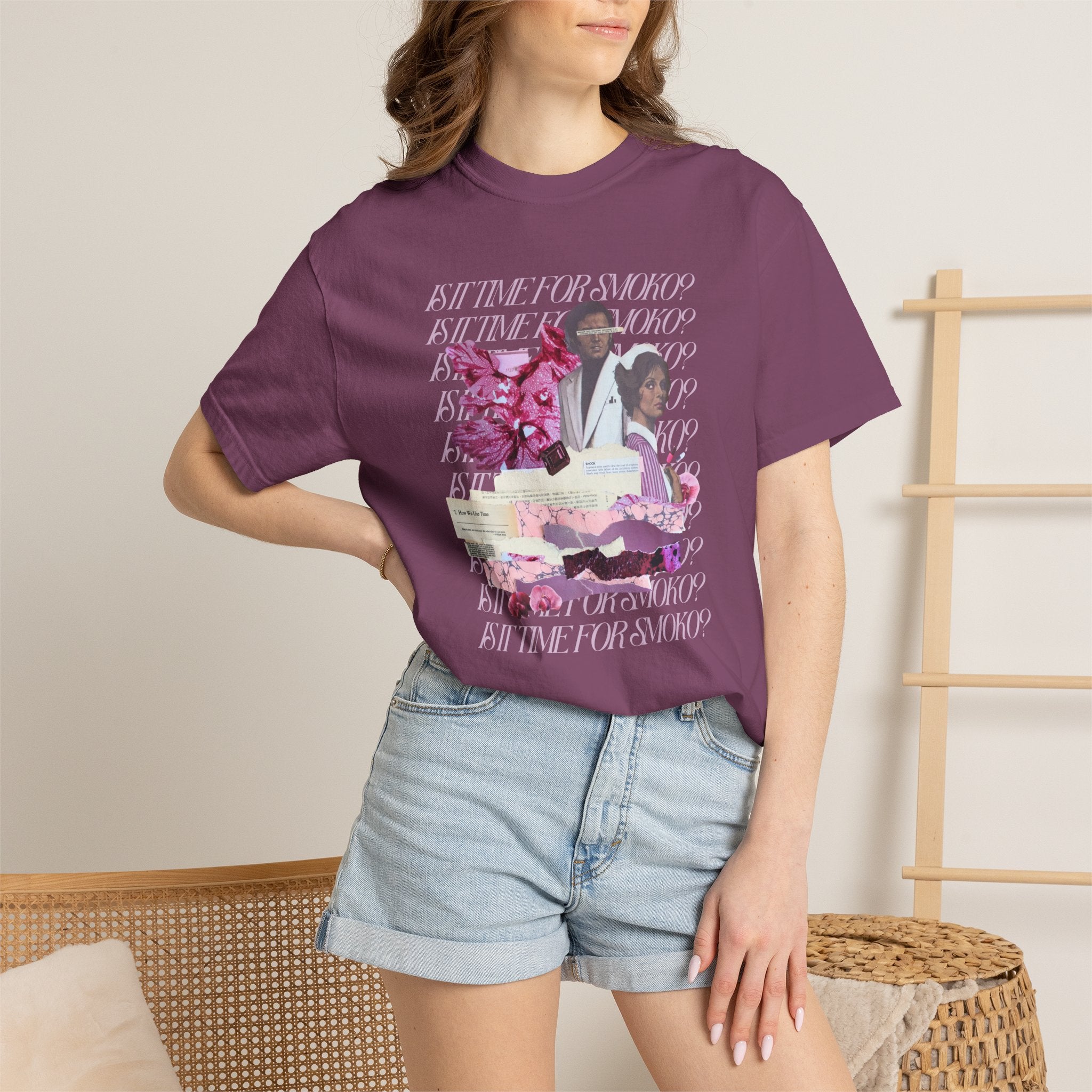 Is It Time For Smoko? | Unisex Garment - Dyed T-shirt - Tessa Anne Creative
