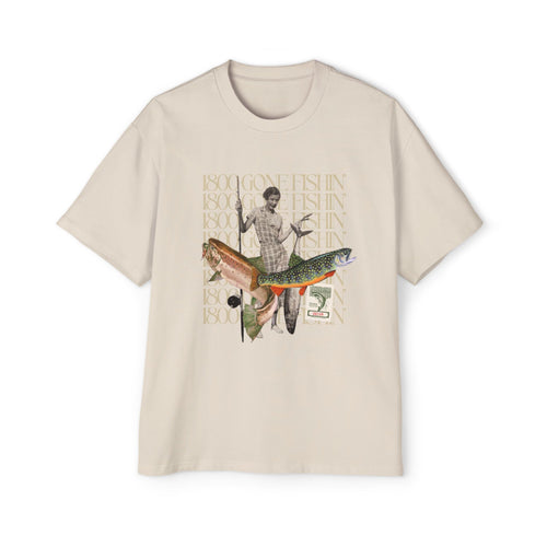 1800 GONE FISHING Oversized T-Shirt - Tessa Anne Creative