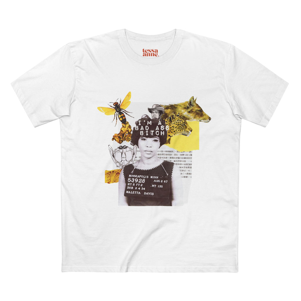 Badass Bitch 2 | Vintage Style Collage Retro Graphic Adult T-Shirt - Tessa Anne Creative