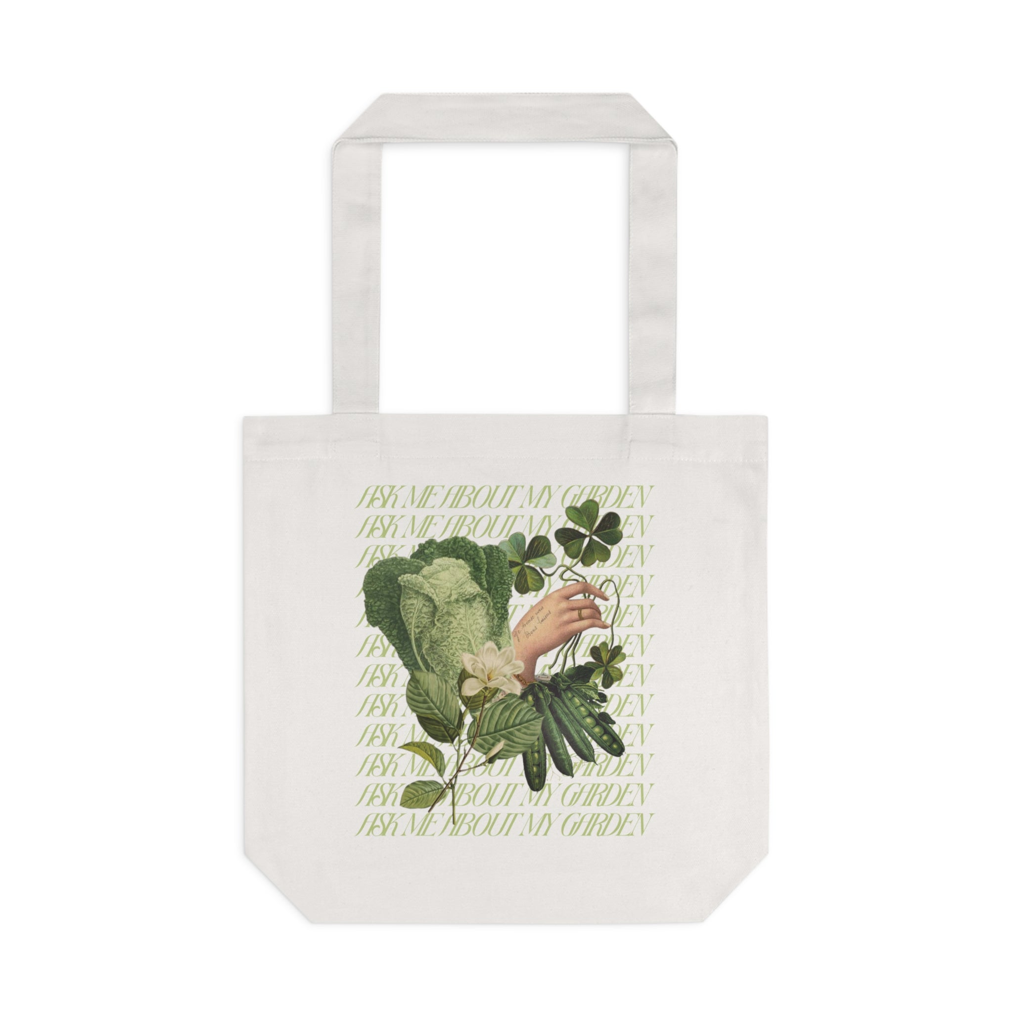 Ask Me About My Garden Cotton Tote Bag - Tessa Anne Creative