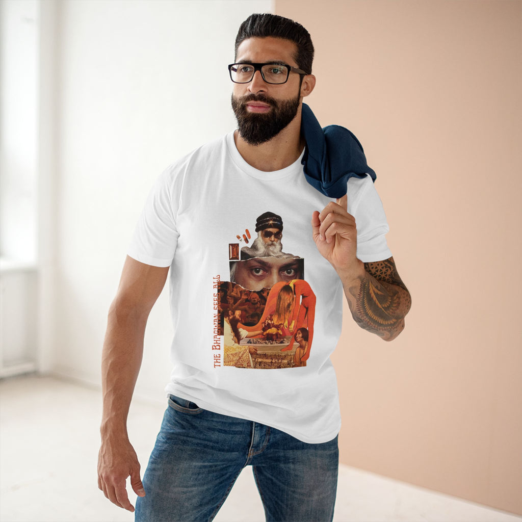 The Bhagwan Sees All | Vintage Style Collage Retro Graphic Adult T-Shirt - Tessa Anne Creative