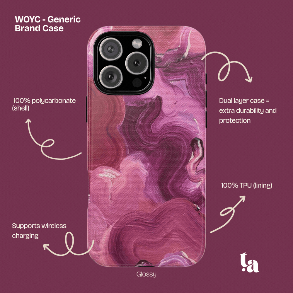 Velvet Bloom | Abstract Art Tough Phone Case